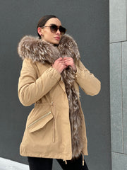 Genuine Silver Fur Trim Parka with Rabbit Fur Insulation Alaska® Outerwear Company