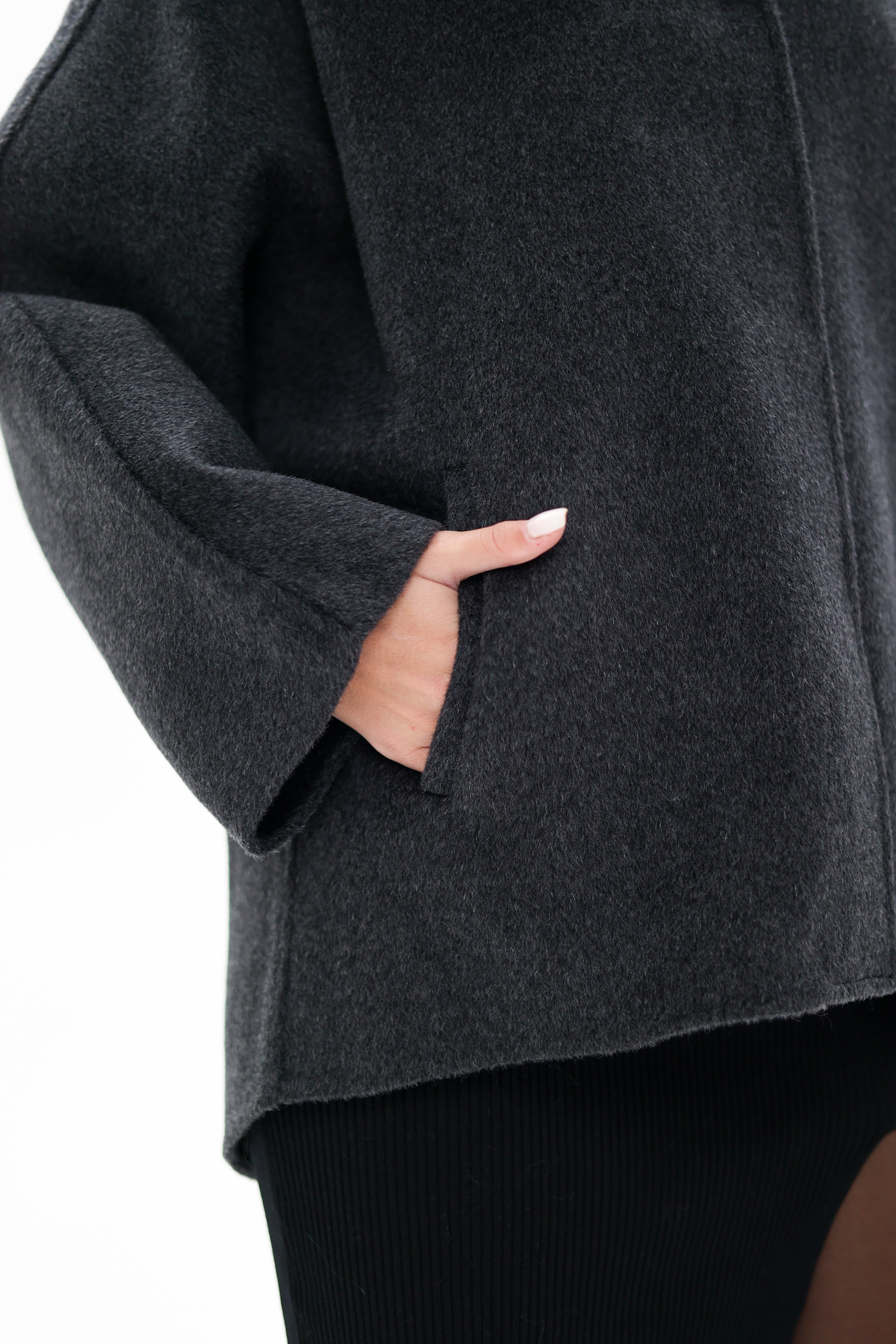 Genuine Silver Fox Fur Virgin Wool Coat Alaska® Outerwear Company