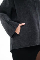 Genuine Silver Fox Fur Virgin Wool Coat Alaska® Outerwear Company