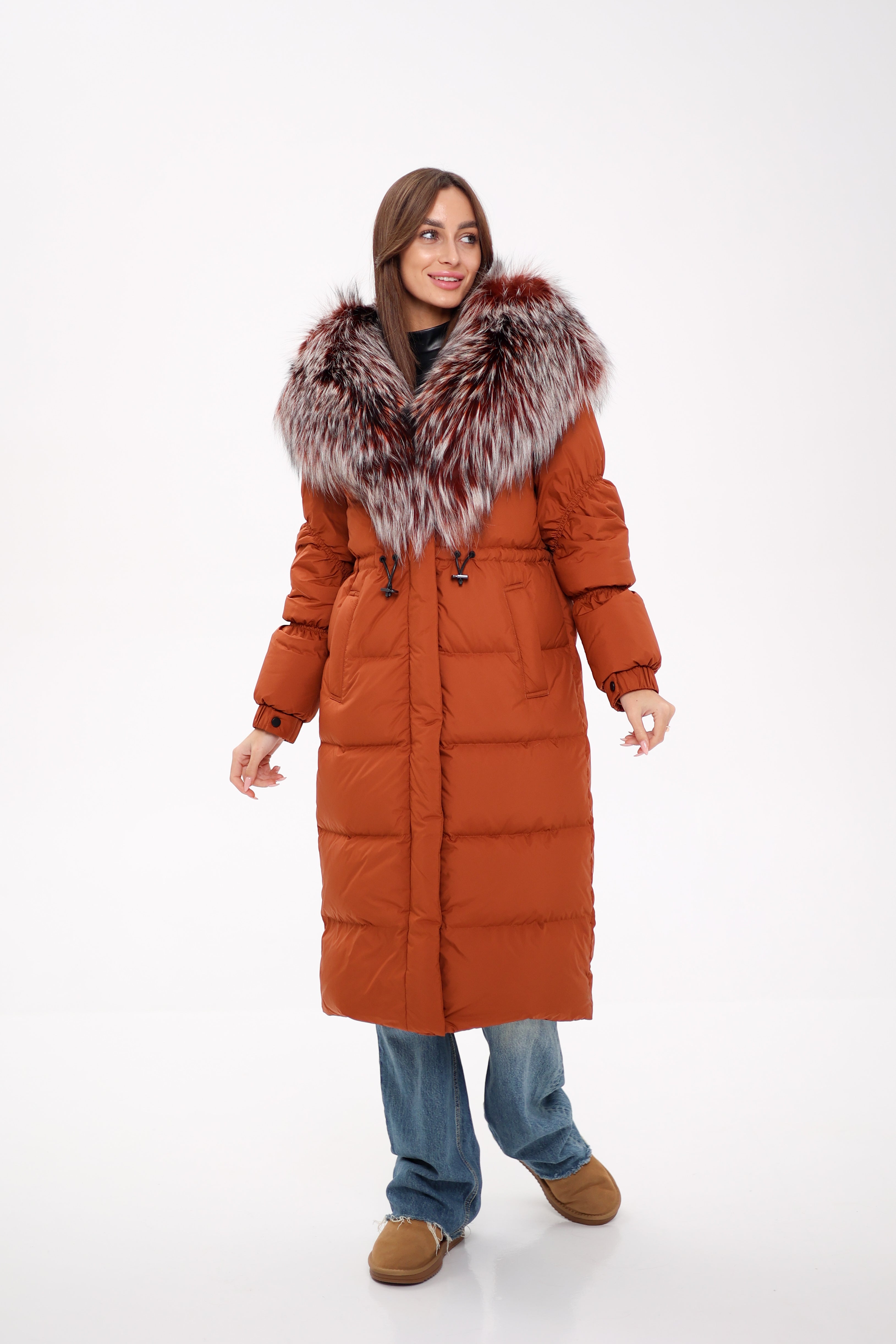 Genuine Silver Fox Fully Lined Hood Down Filled Coat Alaska® Outerwear Company