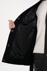 Genuine Mink Fur Leather Trim Wool Vest Alaska® Outerwear Company