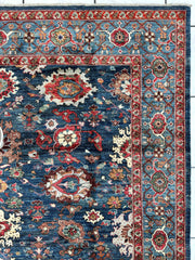 Trasitional Serapi Ghazni Wool Rug – 8' x 10’ – Intricate Floral Design Rugistan