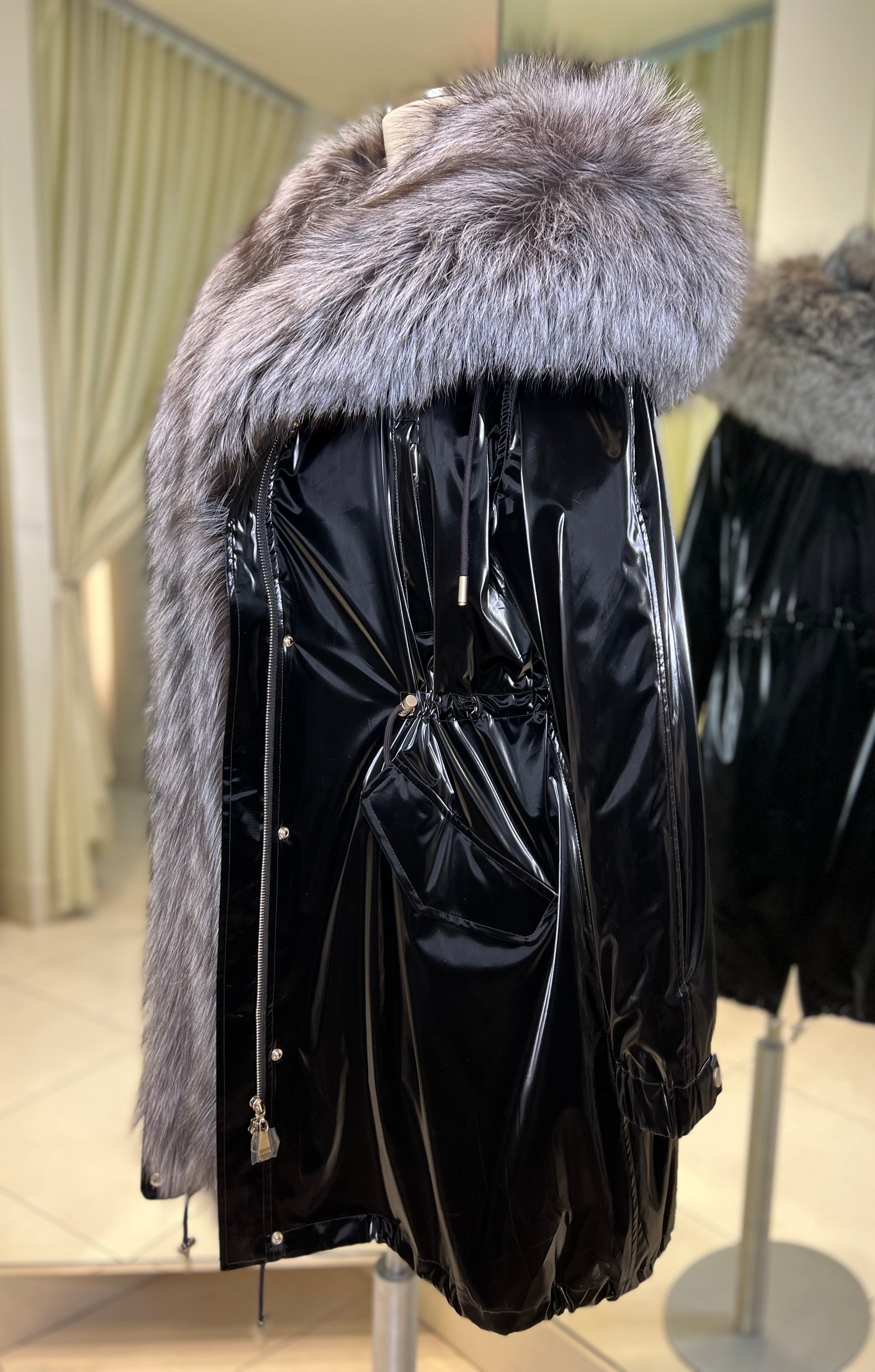 Genuine Silver Fox Fully Lined Hood Rabbit Insulated Parka Alaska® Outerwear Company