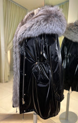 Genuine Silver Fox Fully Lined Hood Rabbit Insulated Parka Alaska® Outerwear Company