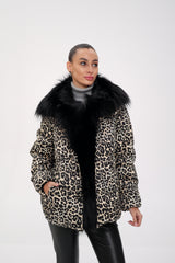 Genuine Polar Fox Leopard Luxe Down Parka Alaska® Outerwear Company