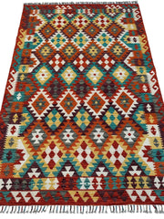 Afghani Maimana Kilim Wool Rug 4’3” x 6’7” Rugistan