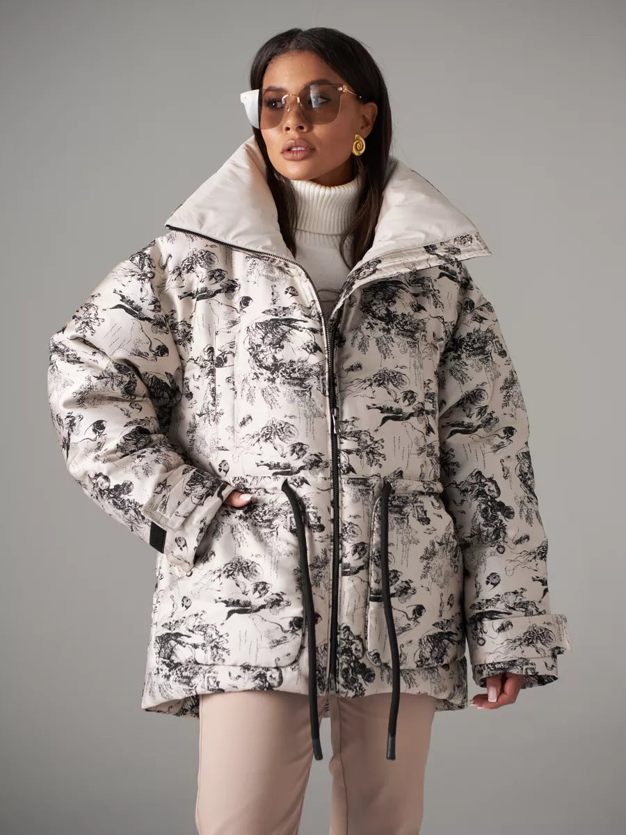 Monochrome Jacquard Down Fill Coat Alaska® Outerwear Company