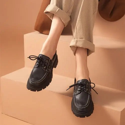 Women's Genuine Leather Platform Shoes | Elevated Style