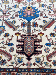 Hand-Knotted Vintage Afghani Serapi Wool Rug – 10'10" x 15'10" – Elegant Traditional Area Rug Rugistan