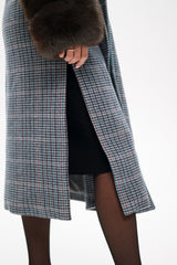 Genuine Polar Fox Fur Virgin Wool Wrap Coat Alaska® Outerwear Company