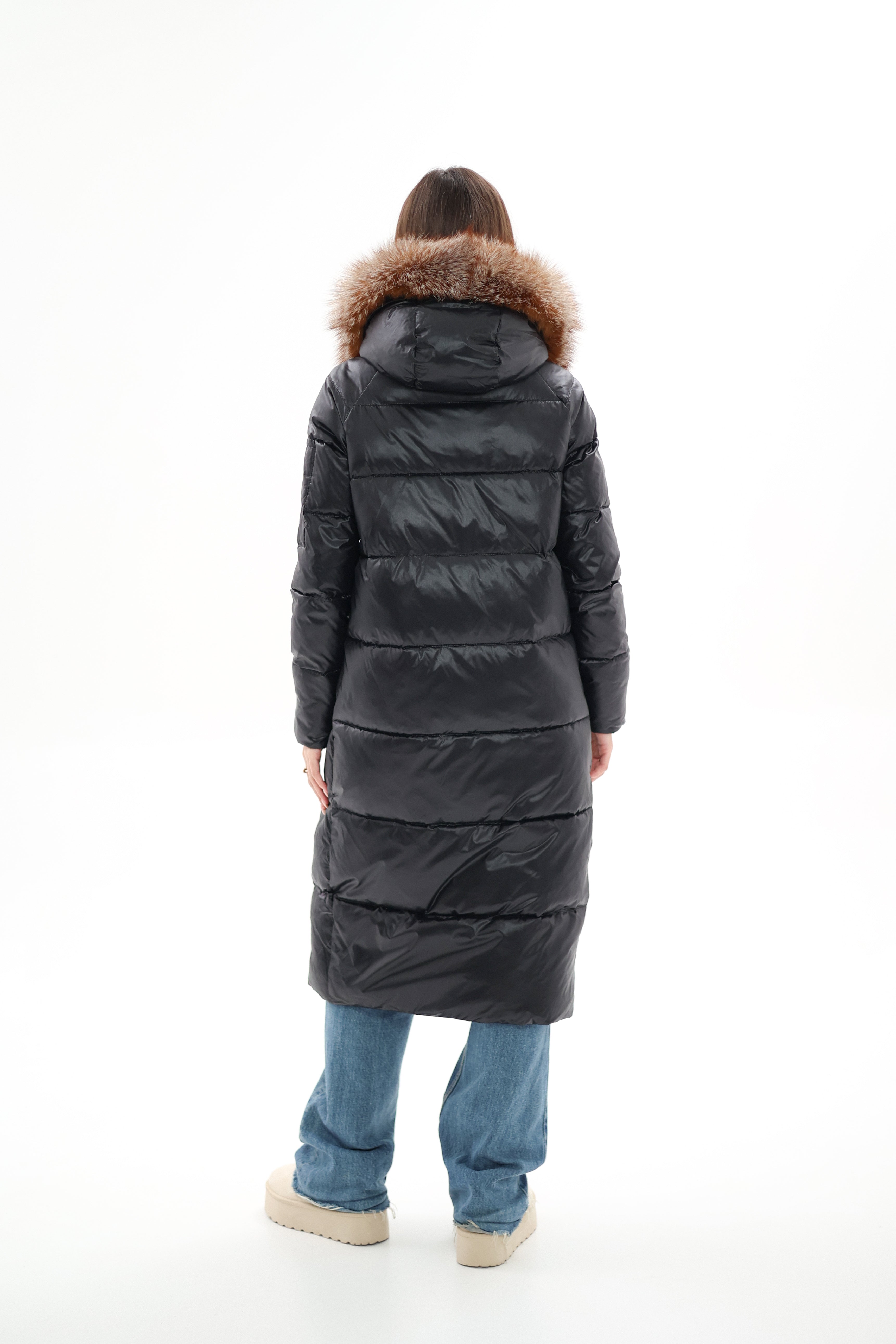 Genuine Silver Fox Fur Alternative Down Fill Coat Alaska® Outerwear Company