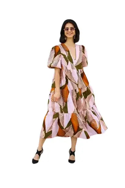 Striking Pink and Brown Bauchi Dress | Stylish Bauchi Fashion