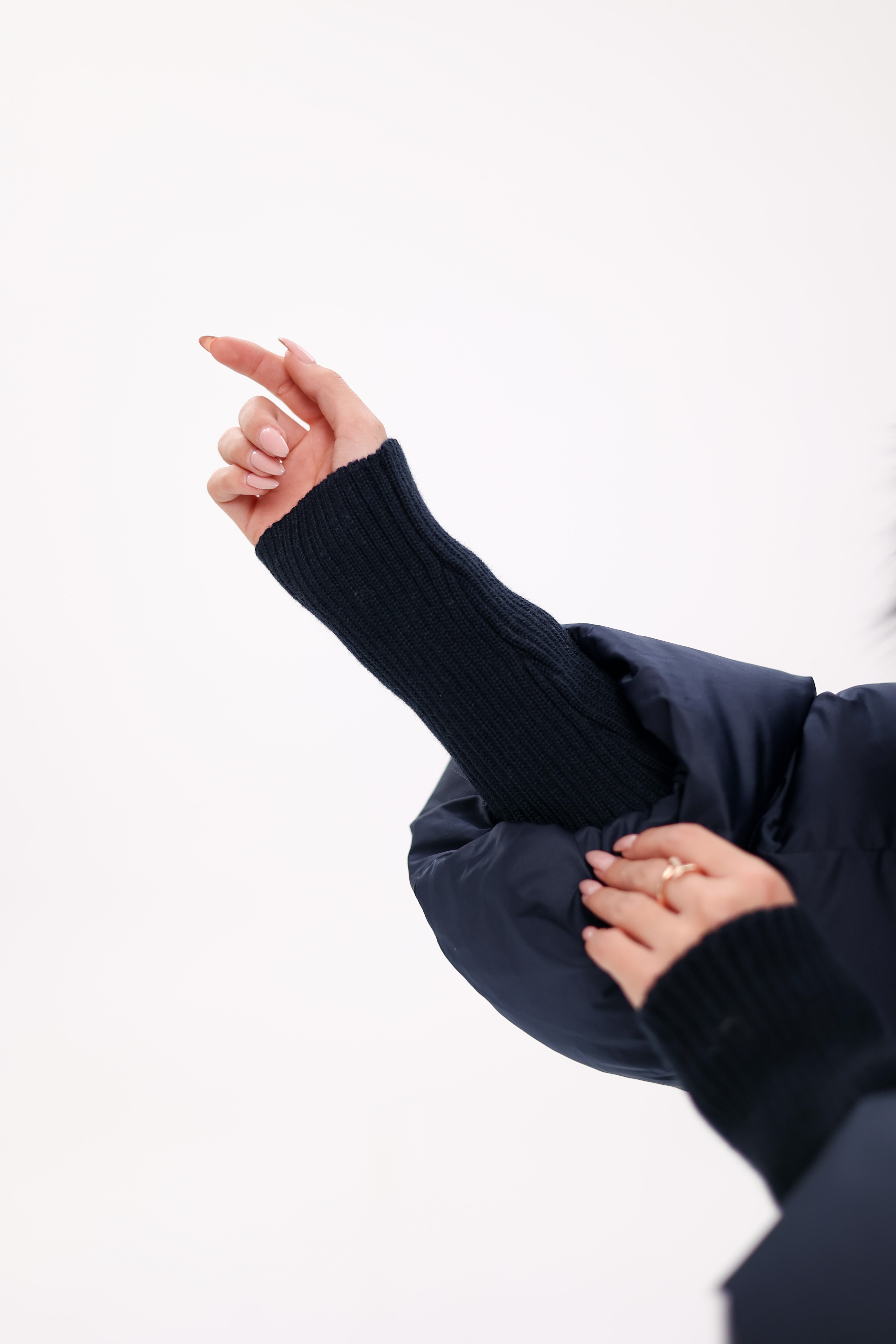 Genuine Fox Fur Trim Down Coat in Royal Blue Alaska® Outerwear Company