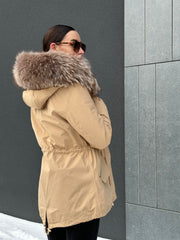 Genuine Silver Fur Trim Parka with Rabbit Fur Insulation Alaska® Outerwear Company