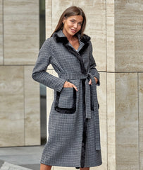 Genuine Scandinavian Mink Fur Trim Wool Coat Alaska® Outerwear Company