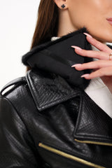 Genuine Mink Fur Embossed Leather Jacket Alaska® Outerwear Company