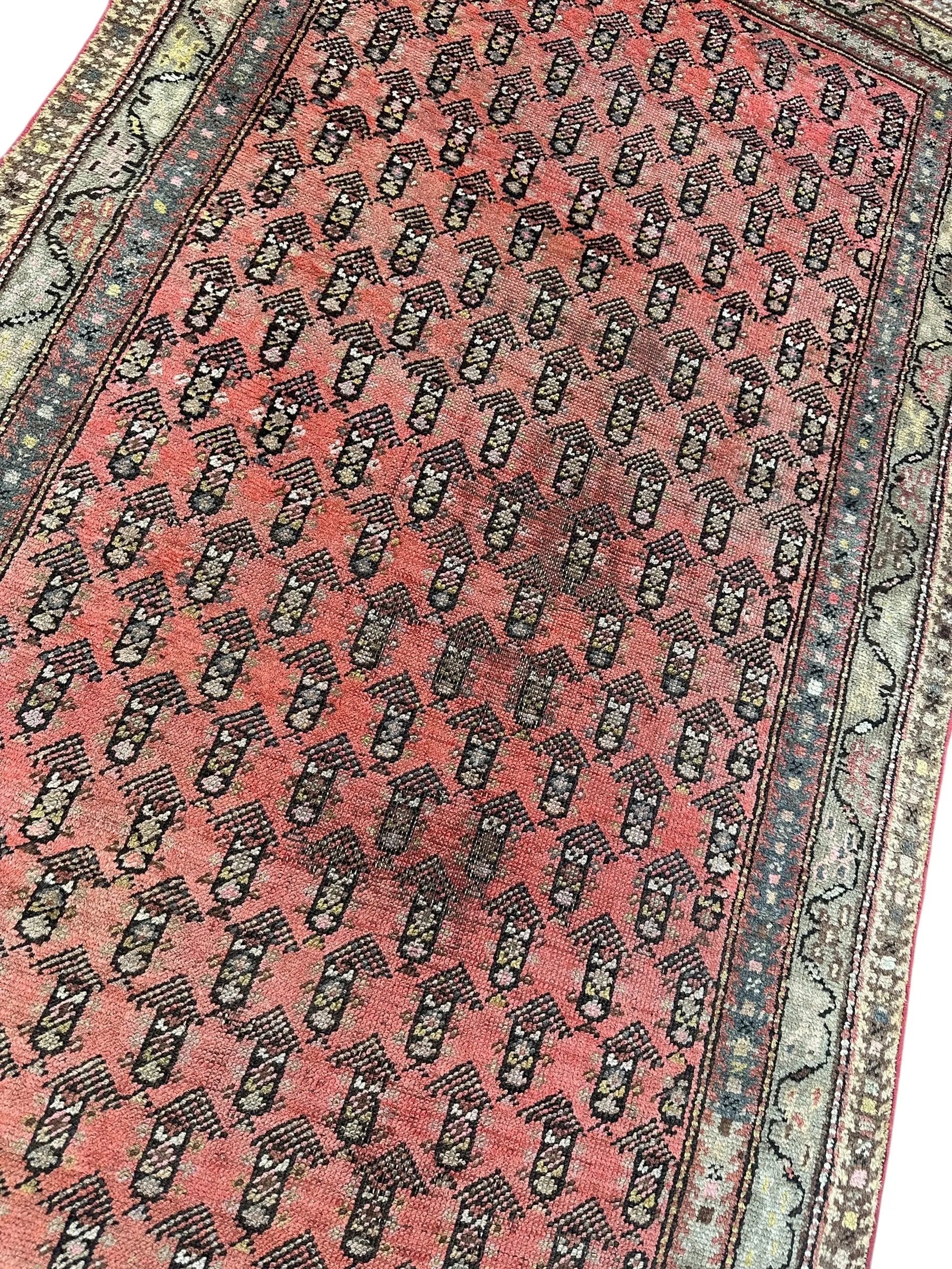 Antique Armenian Karabakh Wool Runner – 3’3” x 12’8” – Hand-Knotted Long Corridor Rug Rugistan