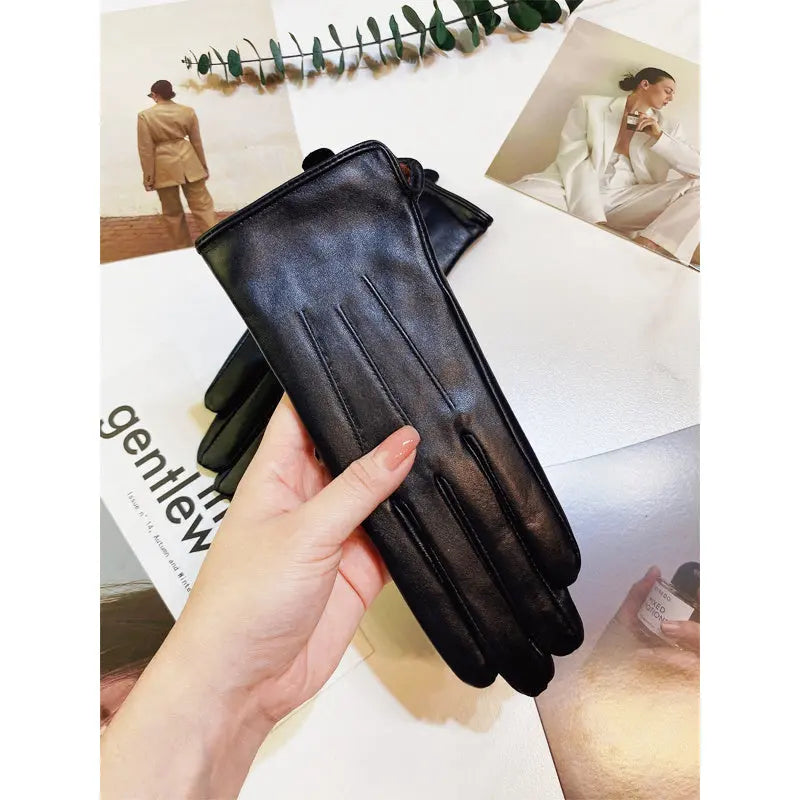 Sheepskin Gloves For Women In Winter Family Shopolf