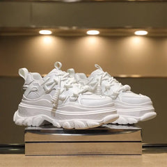 Women's Leather Platform Sneakers Family Shopolf