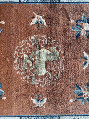 Hand-Knotted Chinese Silk Peking Rug – 3’ x 5’ – Luxurious Floral Design Rugistan