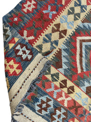 Afghani Maimana Kilim Wide Runner Rug 3’3” x 6’8” Rugistan