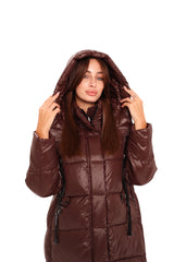 Espresso Shine Insulated Bio-Down Puffer