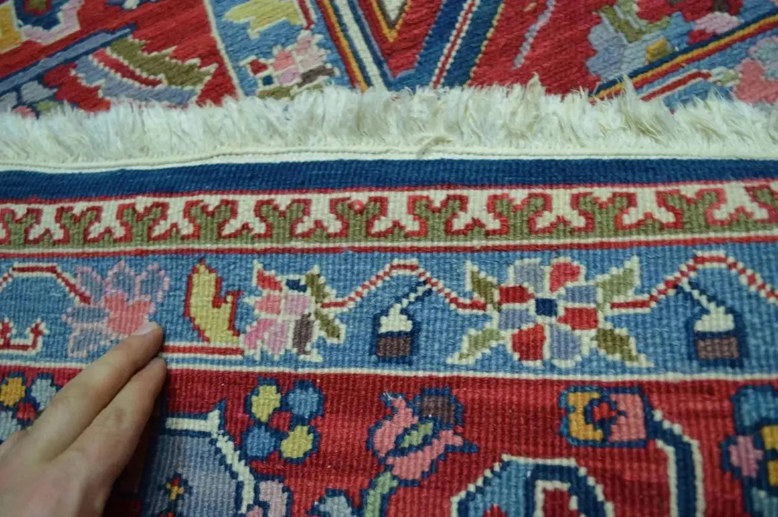 Handwoven Nourison Soumak SK43 Multicolor Area Rug – 8'5" x 11'7" – Professionally Cleaned Rugistan