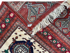 Hand-Knotted Afghani Kazak Wool Rug - 4'8" x 7'2" Rugistan