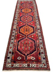 Vintage Persian Sarab Wool Runner Rug 3’4 x 10’7” Rugistan