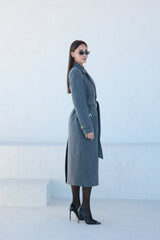 Alaska Classic Cashmere Blend Overcoat in Grey