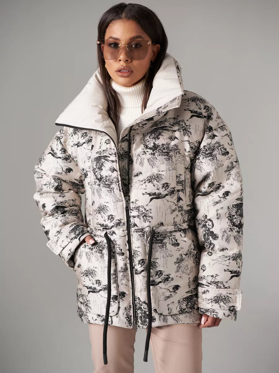 Monochrome Jacquard Down Fill Coat Alaska® Outerwear Company