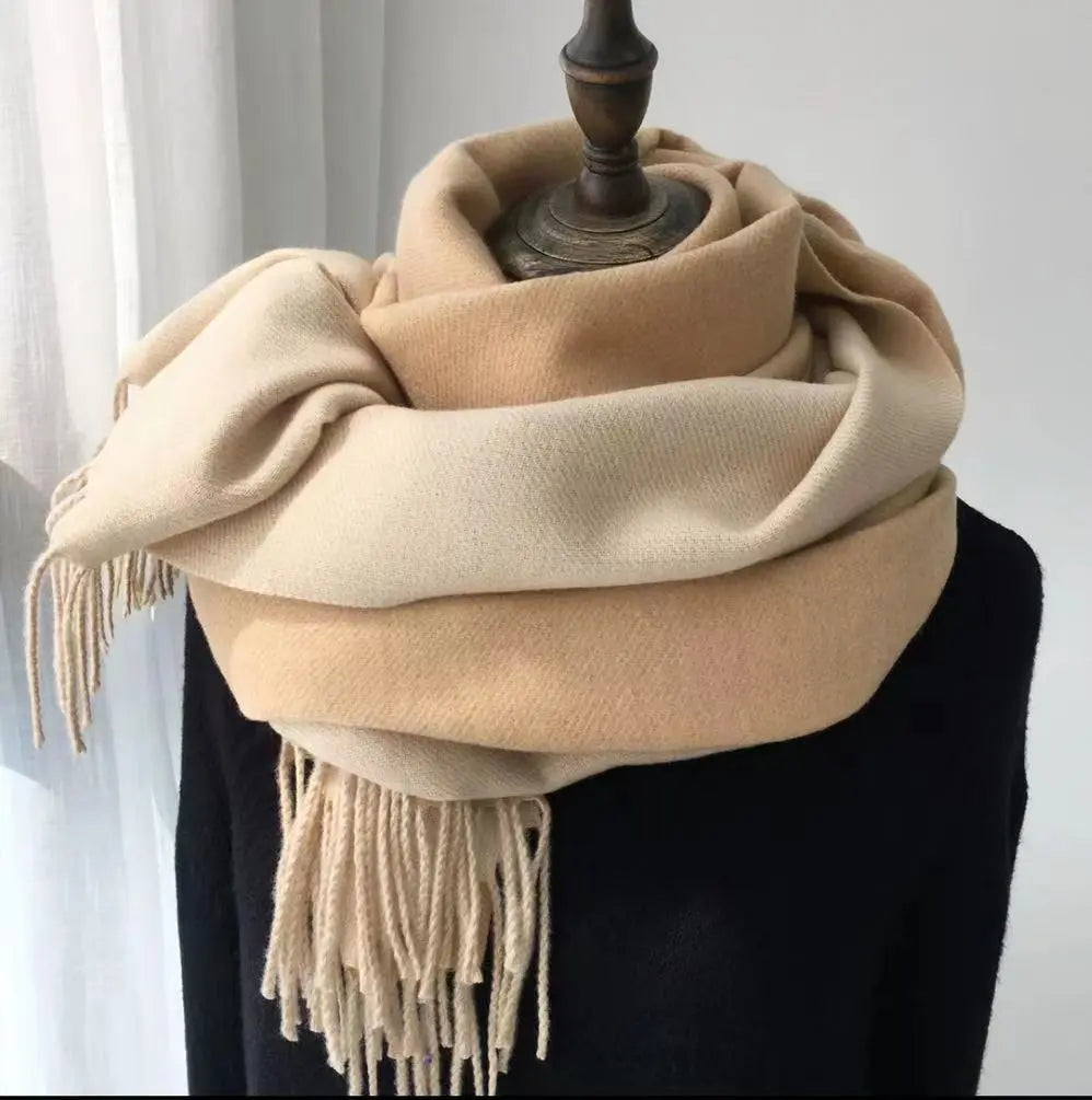 Double-Sided Artificial Wool Scarf Family Shopolf