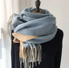 Double-Sided Artificial Wool Scarf Family Shopolf