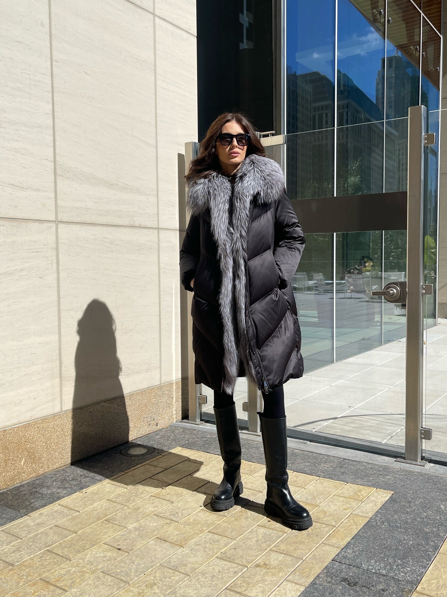 Amandine Genuine Silver Fox Down Parka Alaska® Outerwear Company