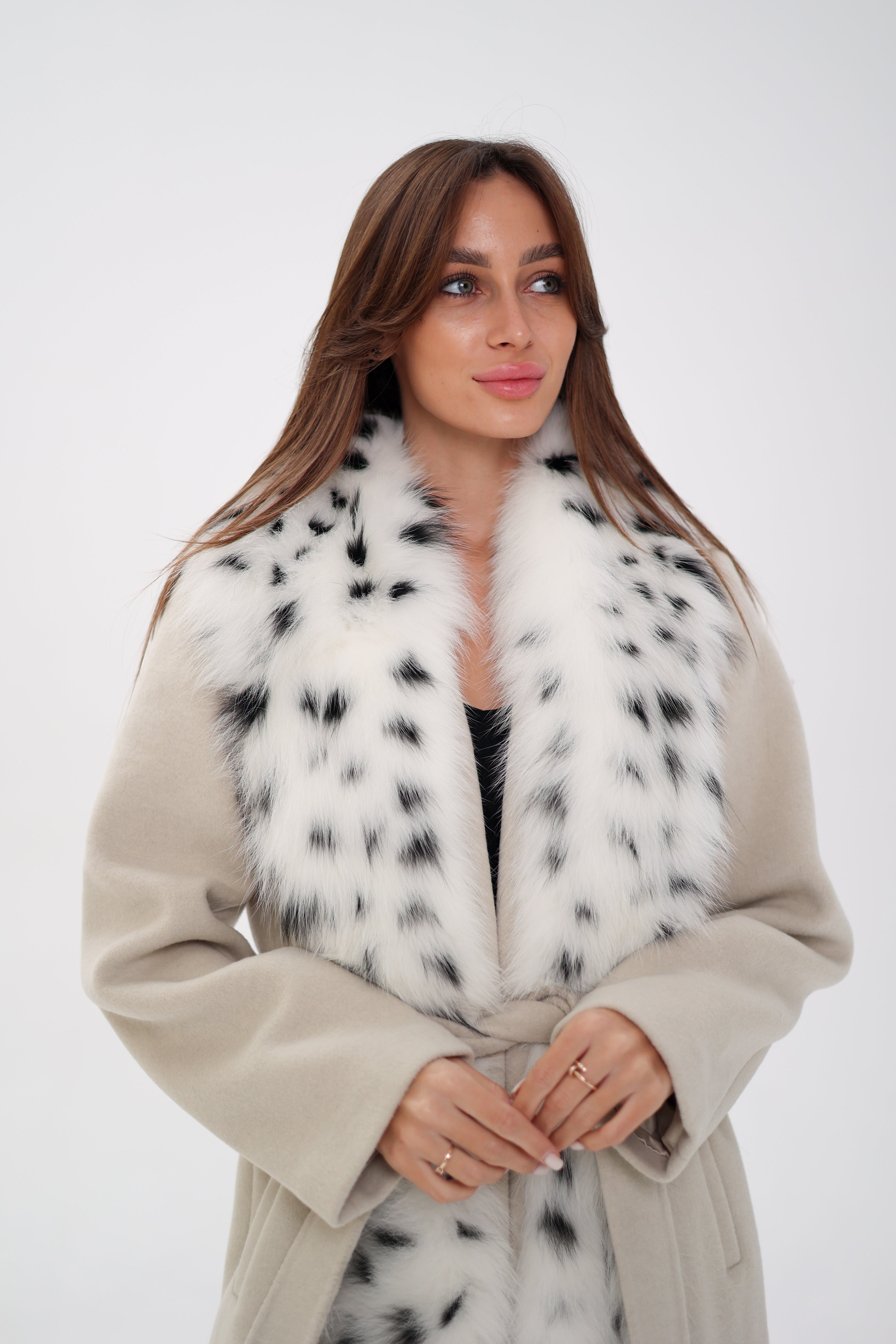 Genuine Arctic Fox Virgin Wool Wrap Coat Alaska® Outerwear Company