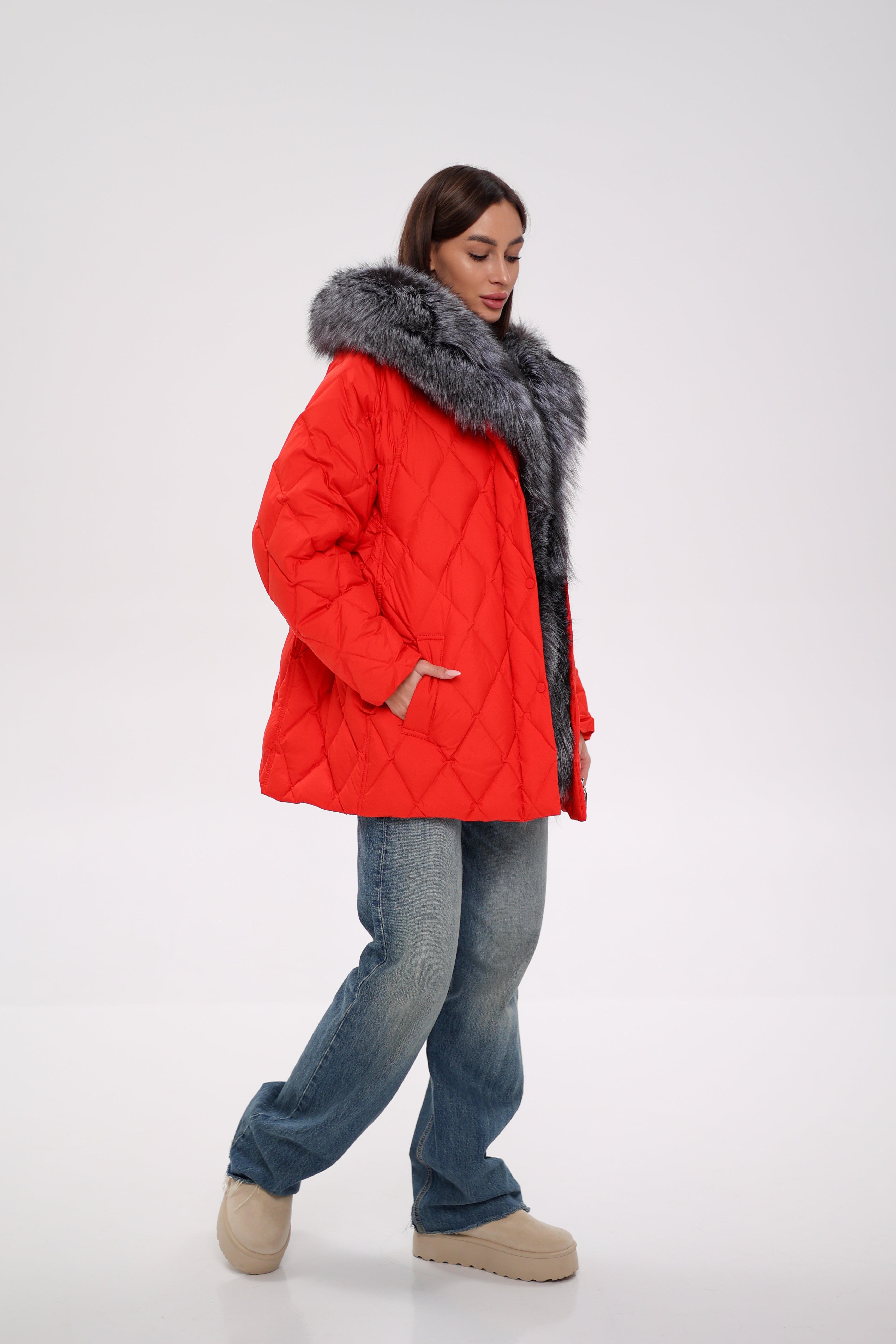 Genuine Silver Fox Down Fill Hooded Parka Alaska® Outerwear Company