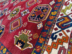 Hand-Knotted Persian Meshgin Wool Rug – 5’ x 11’ – Vintage Tribal Masterpiece Rugistan