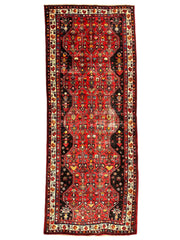 Vintage Persian Hosseinabad Runner Rug - 4’2” x 10’5” - Handwoven Wool, Circa 1950s Rugistan