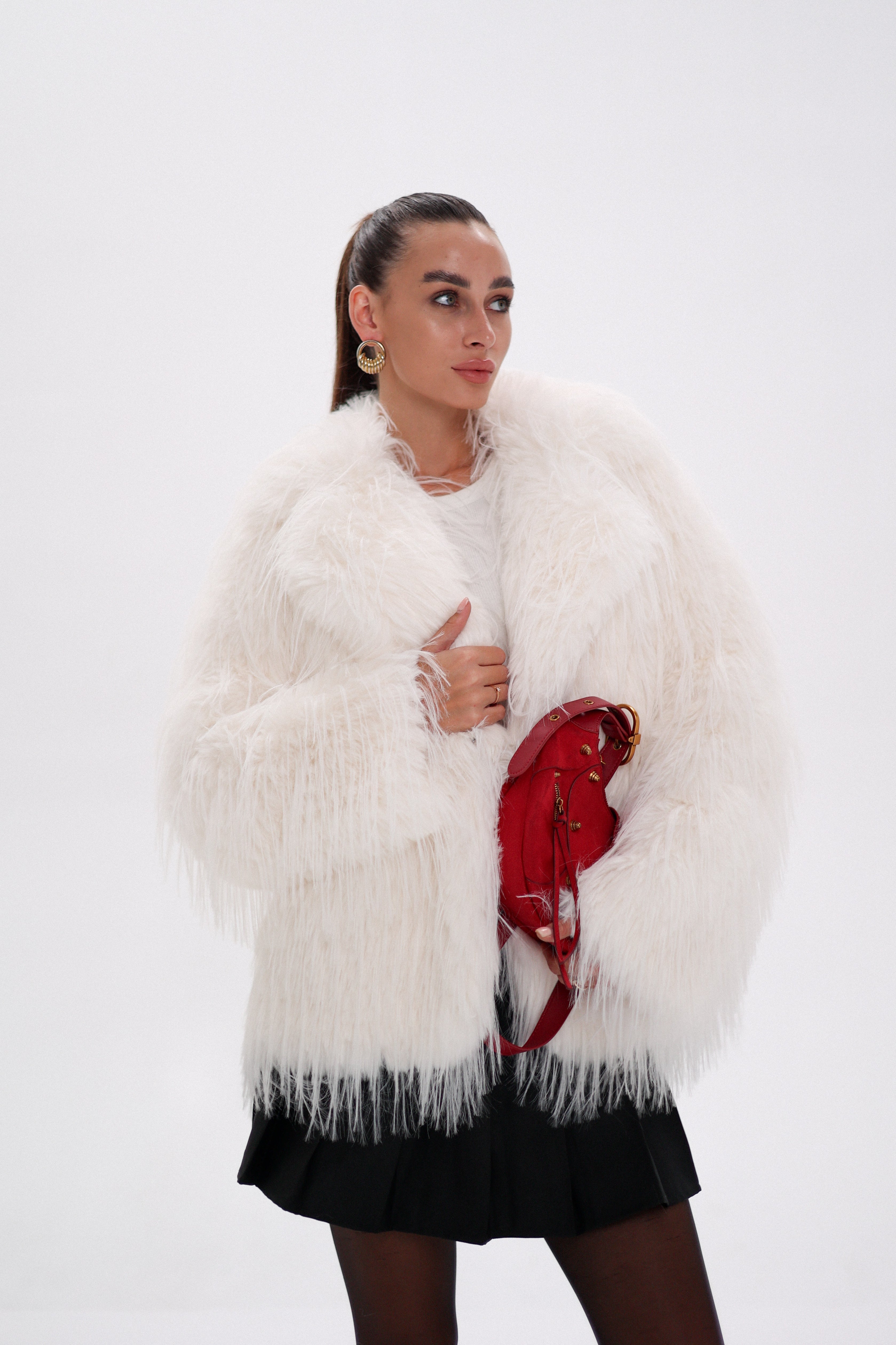 Faux Ostrich Luxe Wool Blend Coat Alaska® Outerwear Company