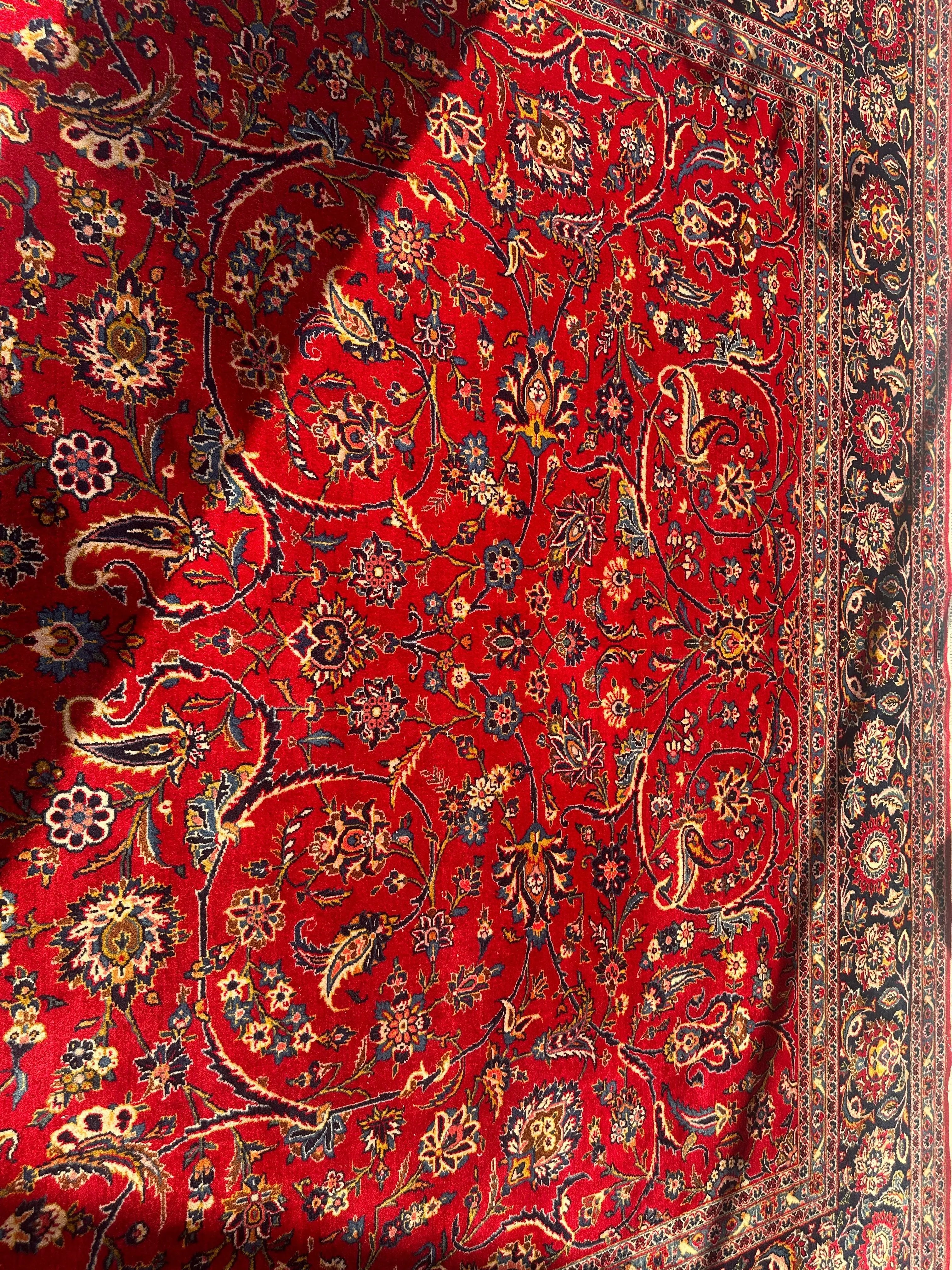 Incredible Persian Kashan All Over Wool Rug 10’2” x 14’ Rugistan