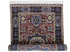 Hand-Knotted Afghani Blue & Brown Mamluk Wool Rug – 40” x 62” Rugistan