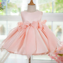 Girlish Dress With Bows Family Shopolf