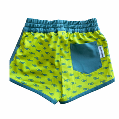 neon fish hybrid shorts Keep the Littles Wild