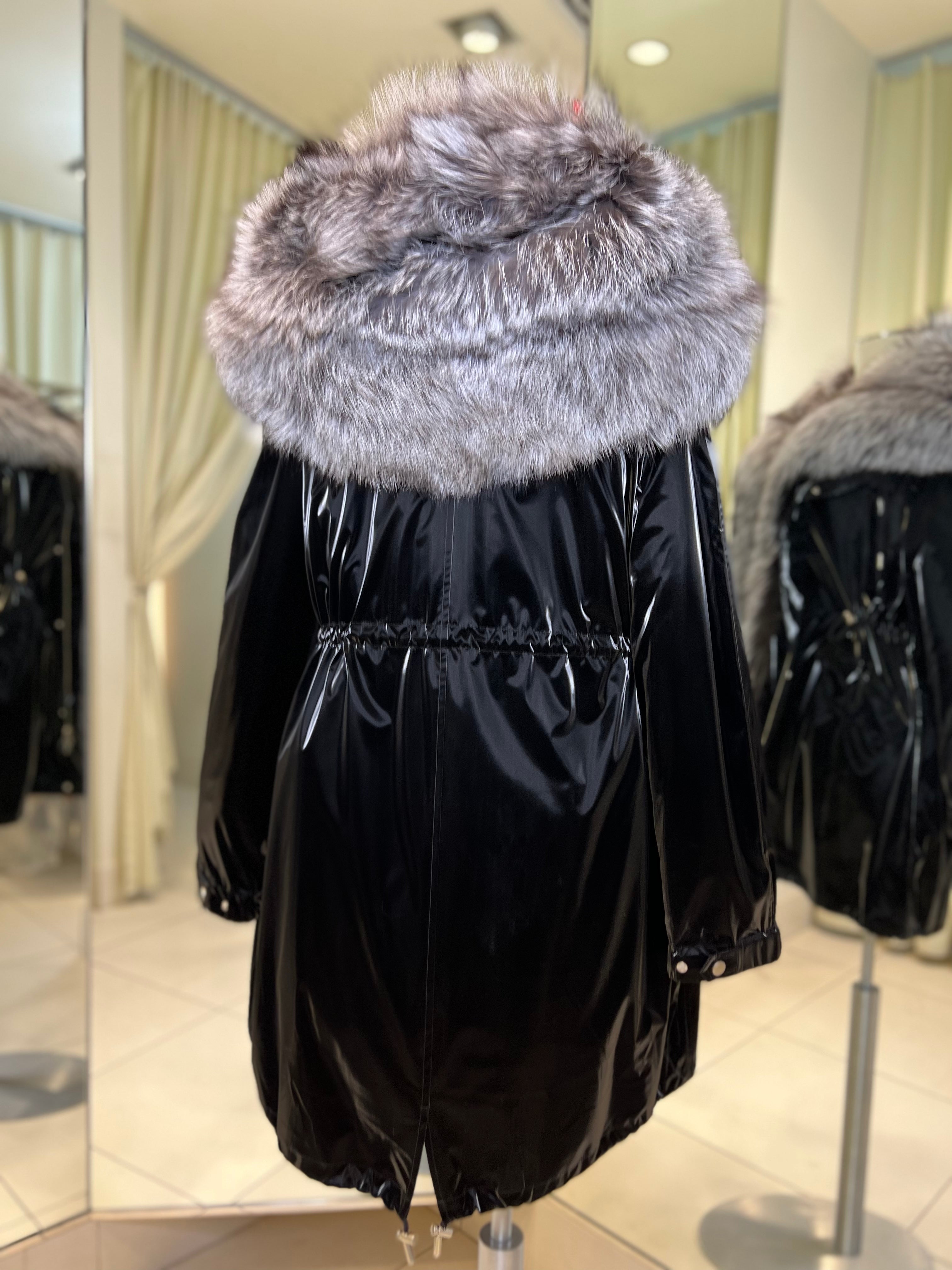 Genuine Silver Fox Fully Lined Hood Rabbit Insulated Parka Alaska® Outerwear Company