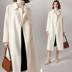 Slim-fit Woolen Coat Family Shopolf