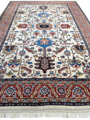 Hand-Knotted Vintage Afghani Serapi Wool Rug – 10'10" x 15'10" – Elegant Traditional Area Rug Rugistan