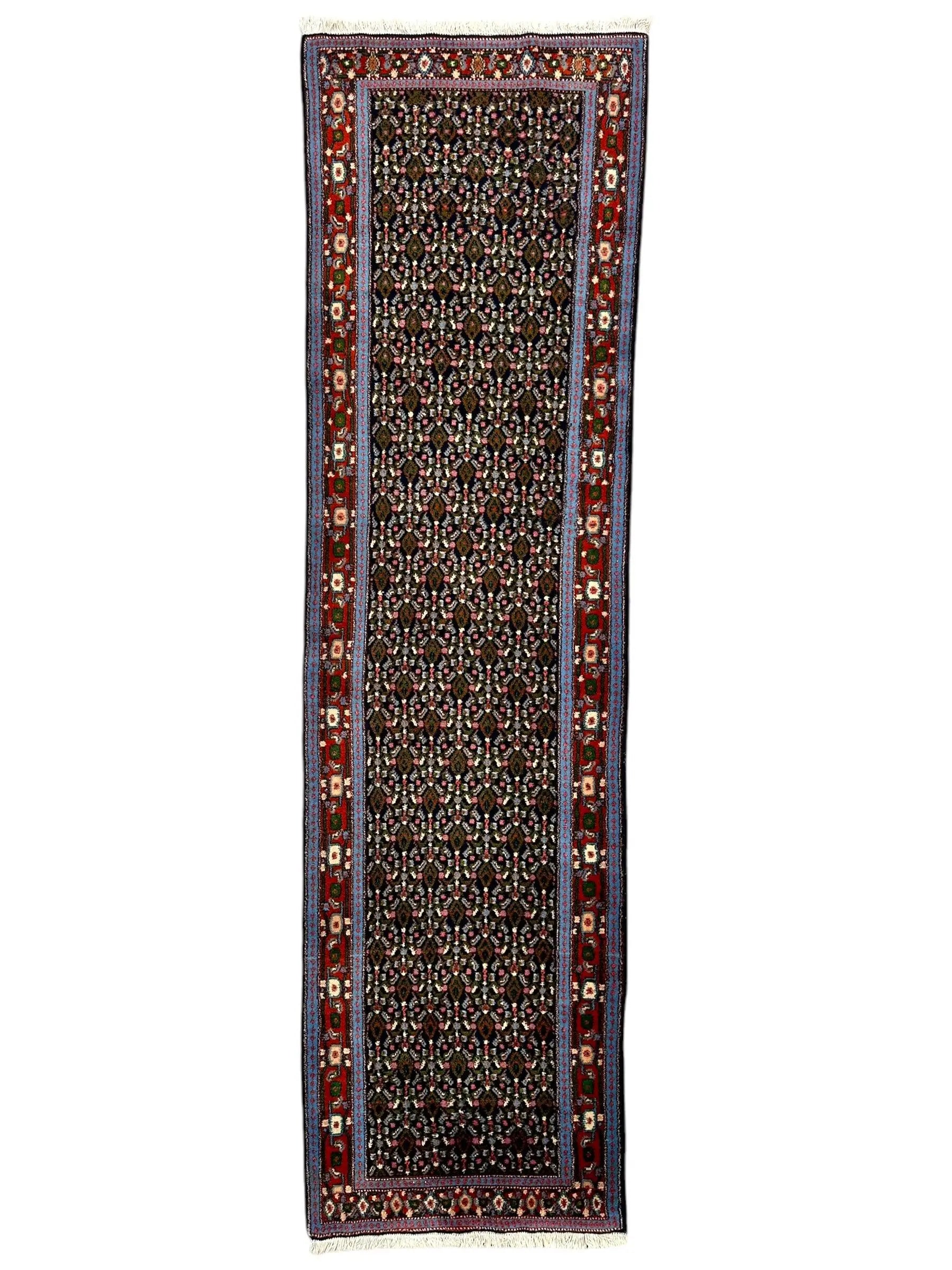 Vintage Persian Senneh Runner Rug - 2'8" x 9'8" - Handwoven Wool, Circa 1960-1980 Rugistan