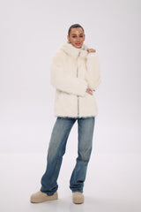 ⇆ Reversible Hooded Wool Blend Jacket Alaska® Outerwear Company