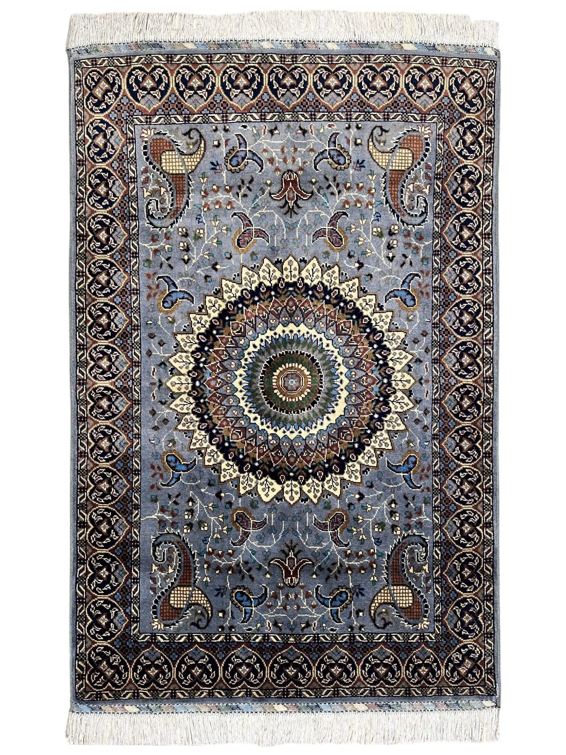 Hand-Knotted Parak Rug – Gray, 40” x 60” | Afghan Wool Rug Rugistan