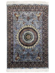 Hand-Knotted Parak Rug – Gray, 40” x 60” | Afghan Wool Rug Rugistan